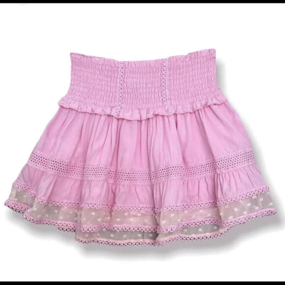 Katie J NYC Dresses & Skirts - KATIE J NYC pink ruffle mini skirt